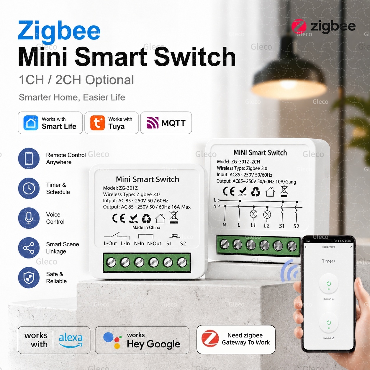 Smart Home Z Wave - Zigbee Tuya Smart Switch Smart Life