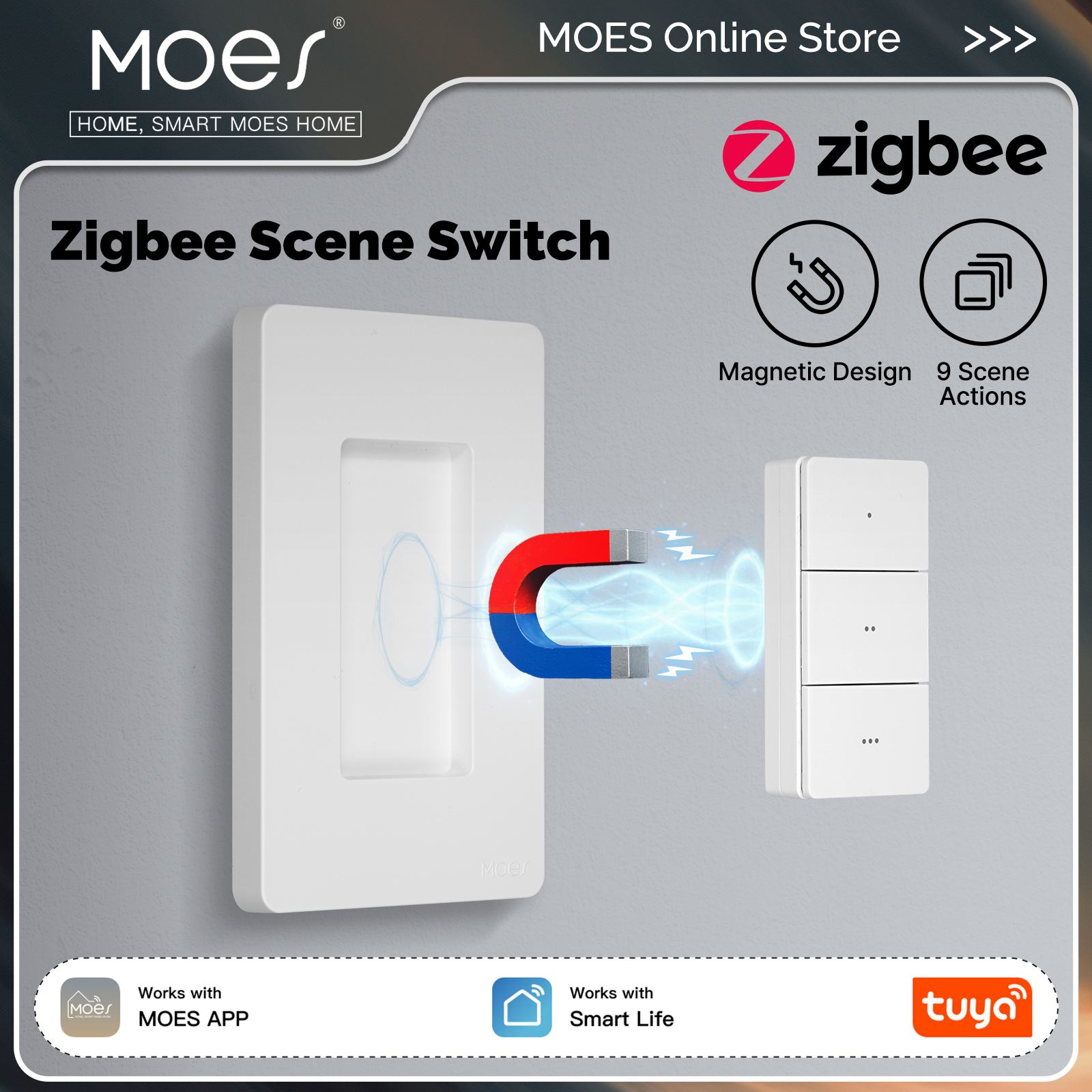 Smart Home Z Wave - MOES Tuya Zigbee Smart Wireless Scene