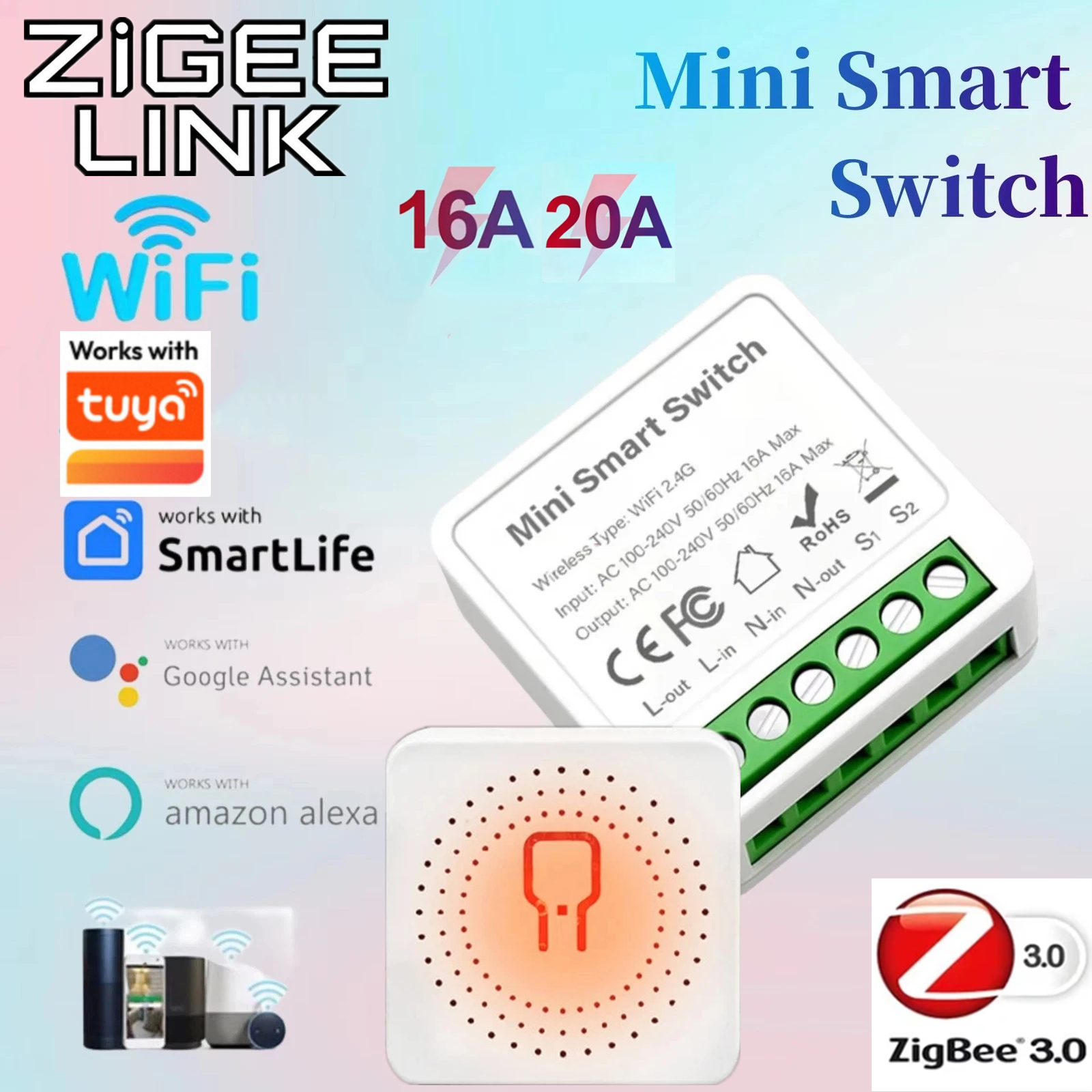 Smart Home Z Wave - For Tuya Mini Smart WiFi Switch