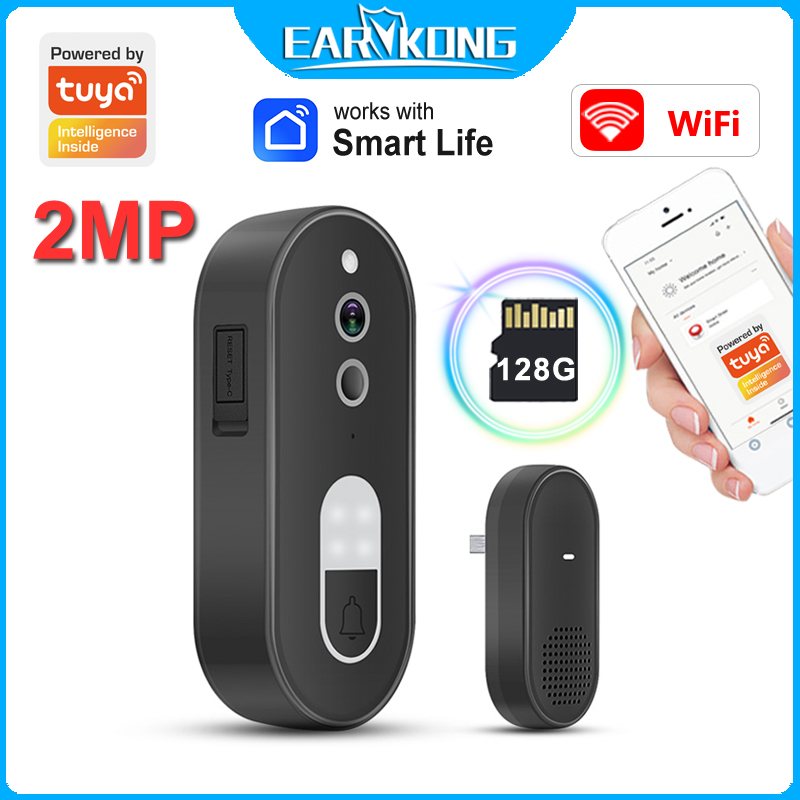 Smart Home Video Doorbell - WiFi Video Doorbell Work With Tuya