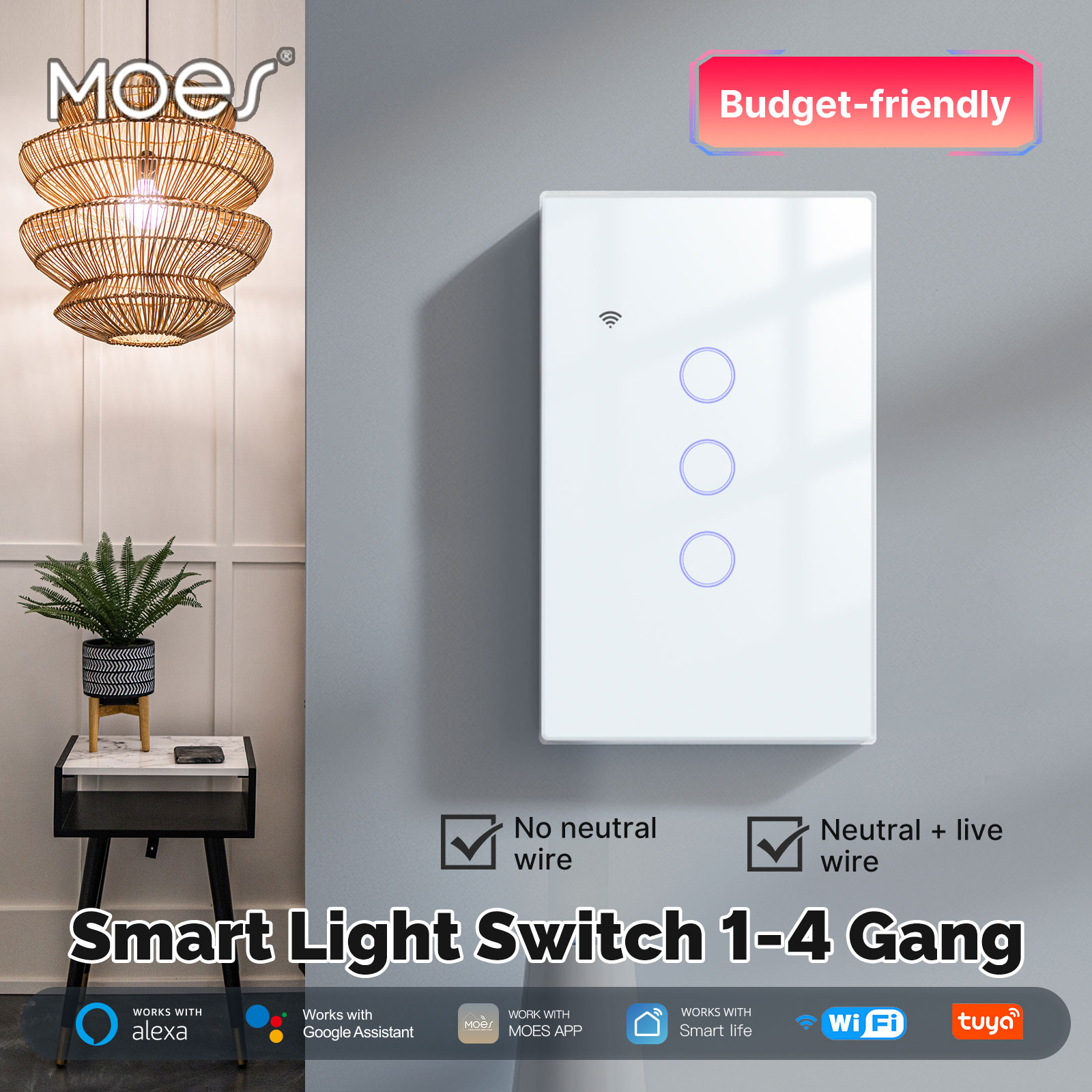 MOES Tuya WiFi Smart Light Swi – обзор и цена Smart Home Wiz