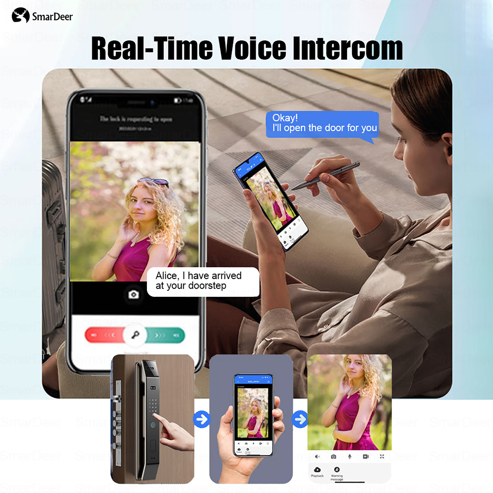 SmaerDeer Smart lock with Came – обзор и цена Smart Home Video Doorbell