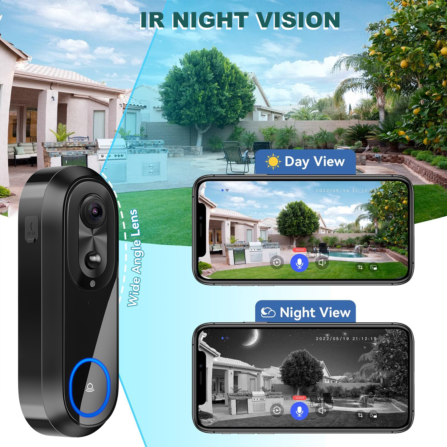 5G 2.4G WiFi Video Doorbell 10 – обзор и цена Smart Home Video Doorbell