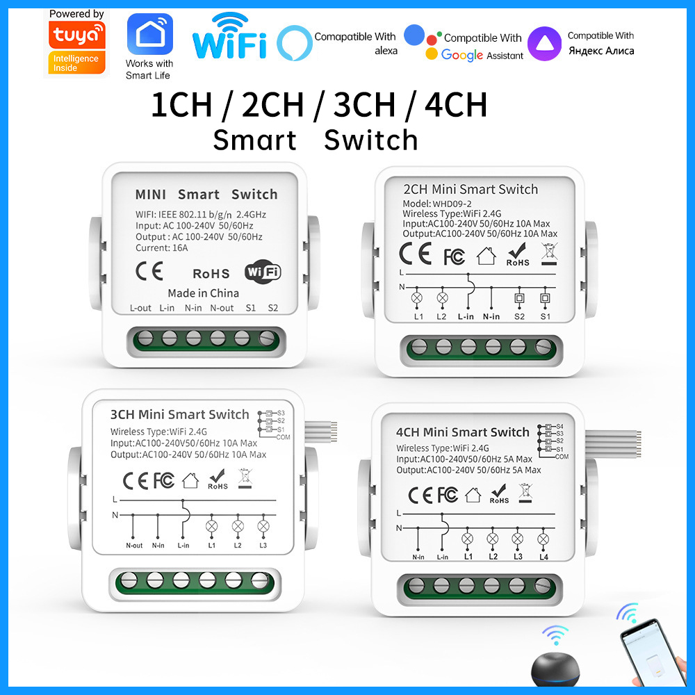 Tuya WiFi Smart Switch 1/2/3/4 – обзор и цена Smart Home Wiz