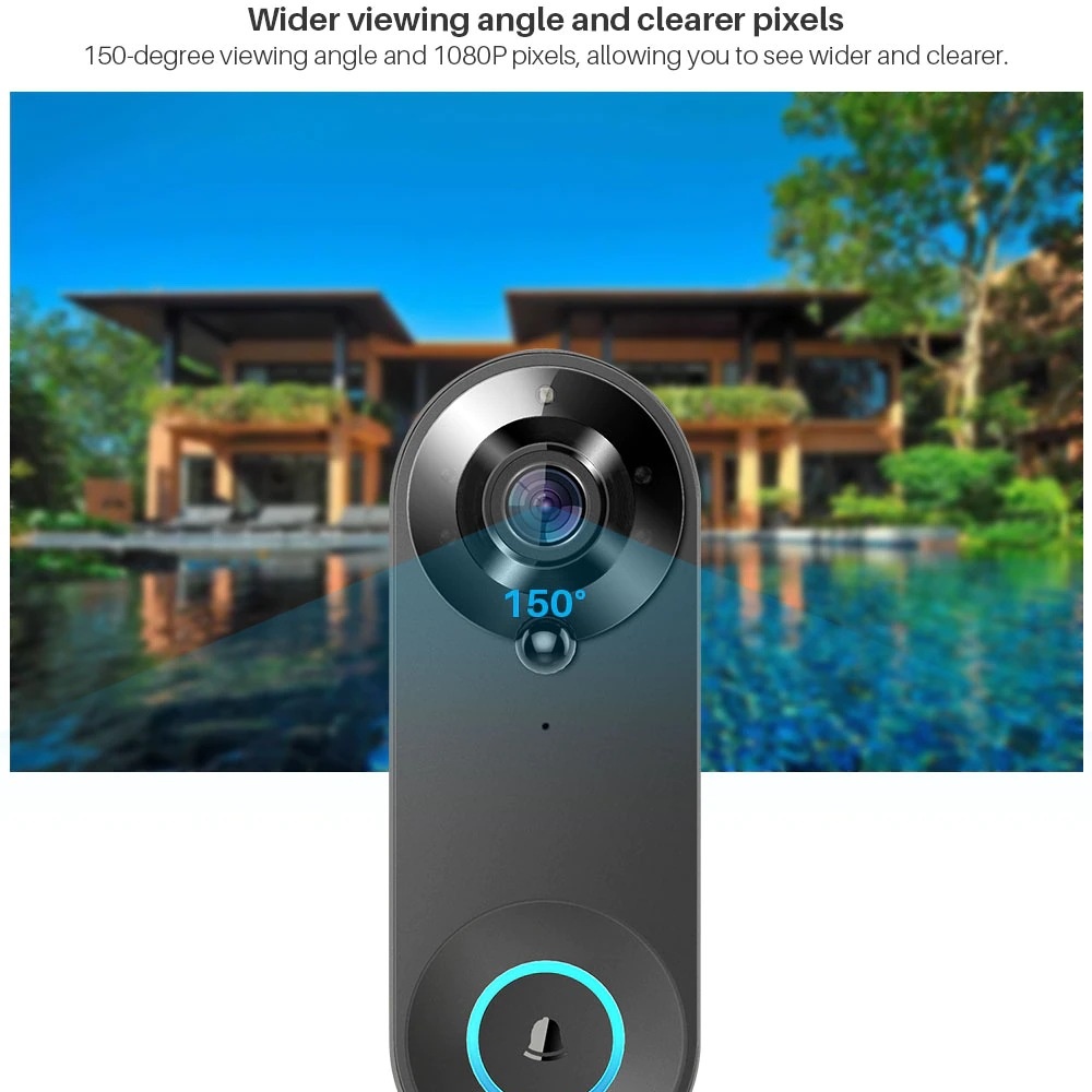 Tuya 1080P Wireless WIFI Doorb – обзор и цена Smart Home Video Doorbell