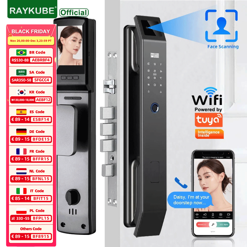 RAYKUBE DF14 Tuya WiFi 3D Face – обзор и цена Video Doorbell