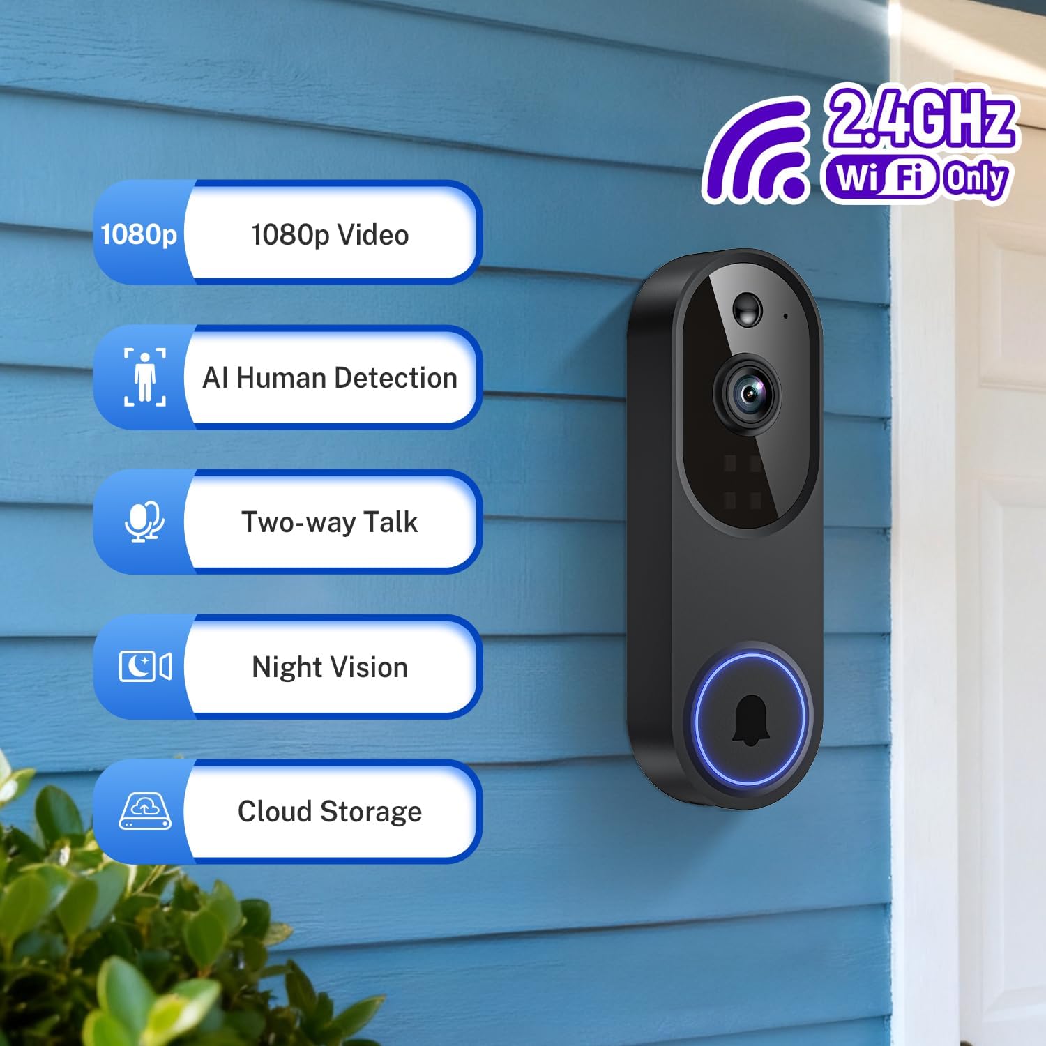 Wireless Wi-Fi Video Doorbell  – обзор и цена Smart Home Video Doorbell