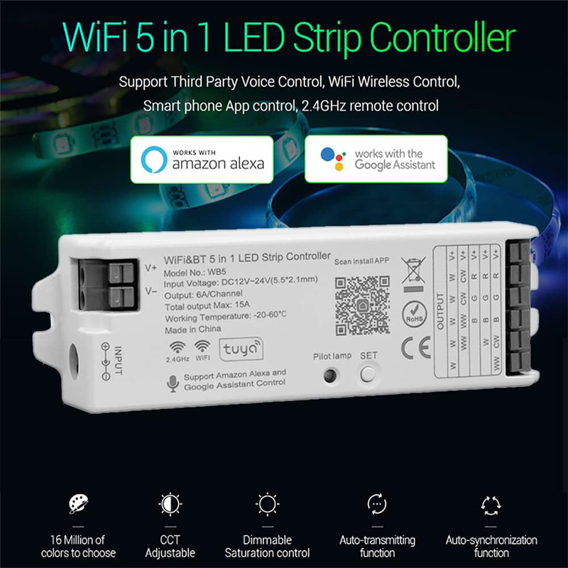 DC12-24V WB5 5 in 1 RGB CCT Co – обзор и цена Smart Home Llm
