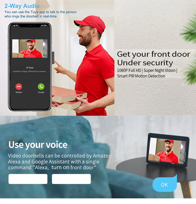 Door Intercom Doorbell, 10.1 I – обзор и цена Video Doorbell