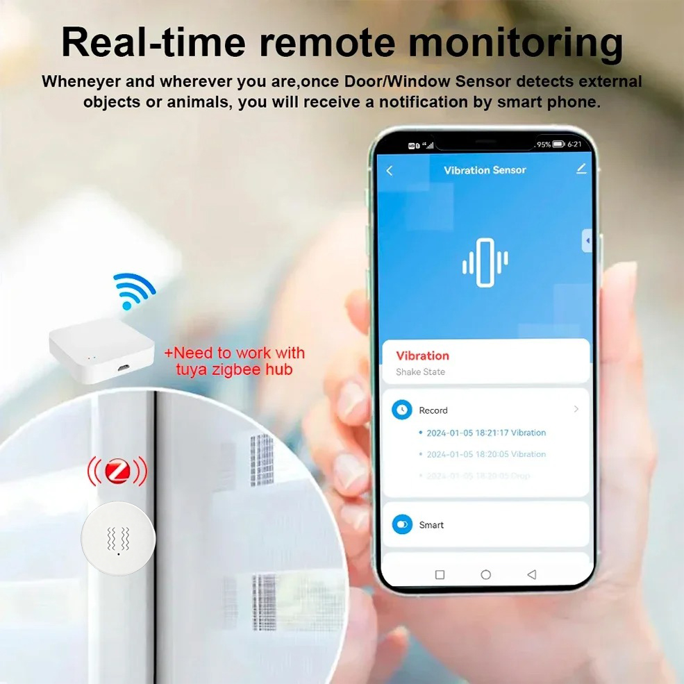 Tuya ZigBee Smart Vibration &  – обзор и цена Smart Home Security System