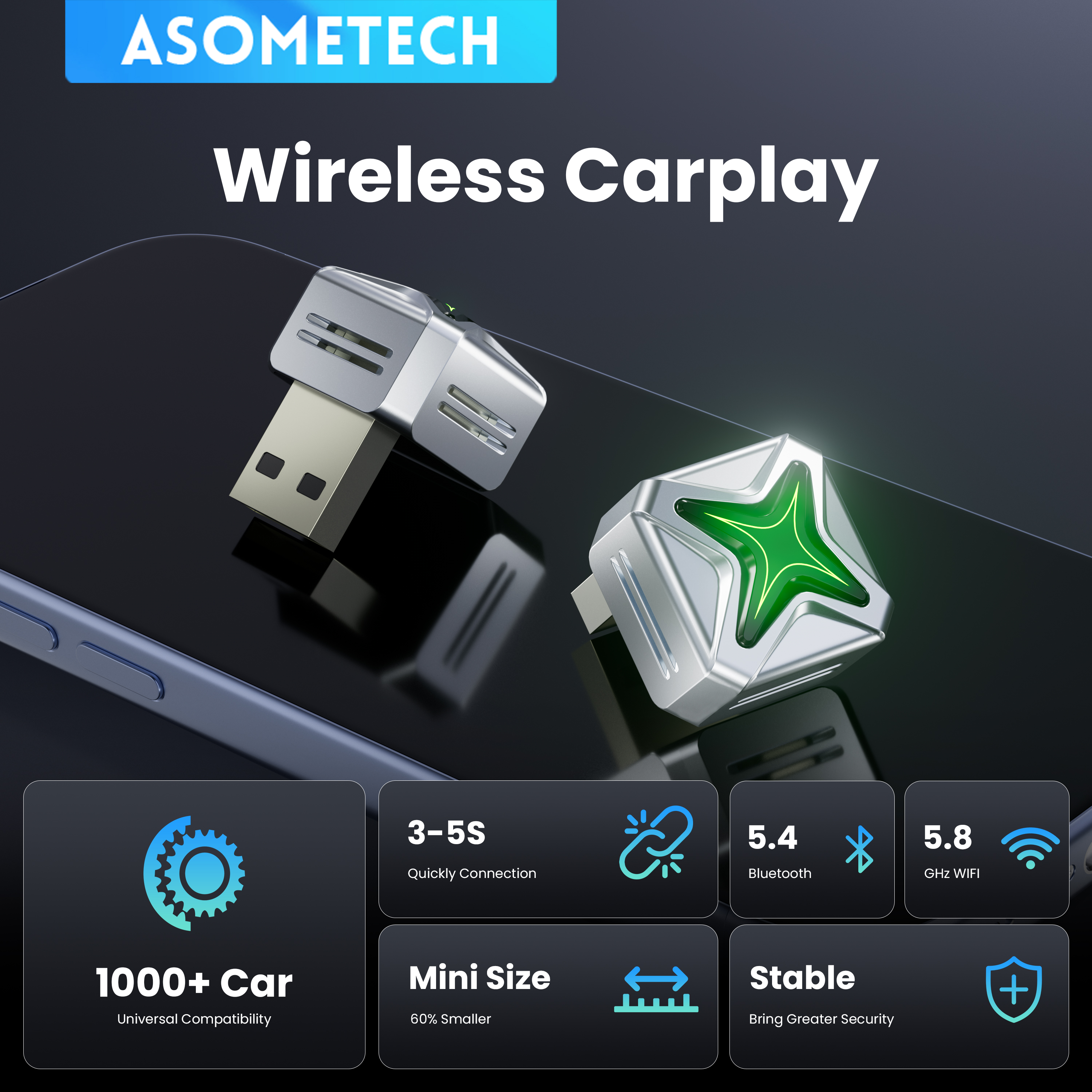 Wireless CarPlay Android Auto  – обзор и цена Smart Home Wiz