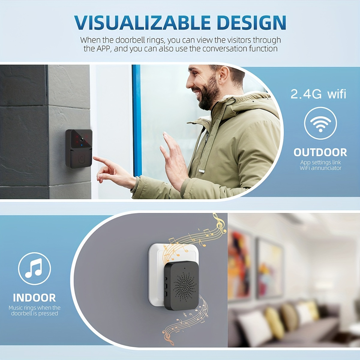 Tuya Wireless Smart Video Door – обзор и цена Smart Home Video Doorbell
